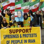 MEK supporters rally in London in solidarity with Iran Protests.