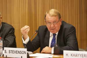 Struan Stevenson speaking at a seminar on situation of human rights in Iran after the recent uprisings.