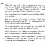 Belgium prosecutors confirmation on the role of regime diplomat in terrorist attack against Iranian dissidents.