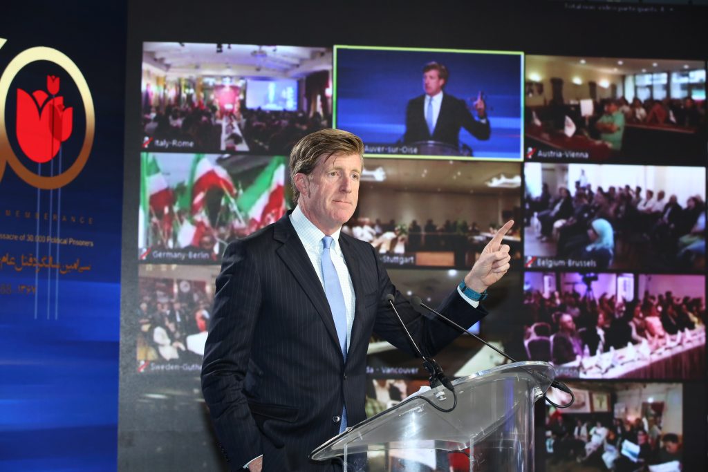 Patrick Kennedy speaking at the 30th anniversary of the 1988 Massacre in Iran.
