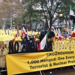 Iranians demonstration in New York against Rouhani's visit 2017