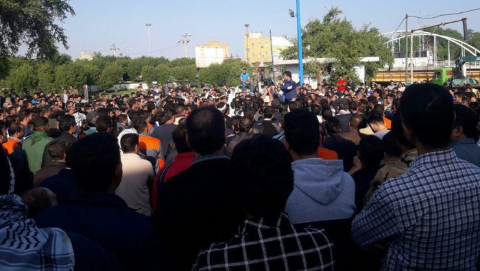 Iran protests in Haft-Tappeh 
