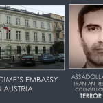 Assadollah Assadi, the arrested diplomat terrorist for plotting a terrorist attack on the opposition's gathering