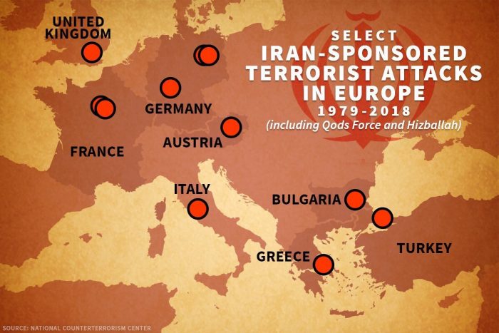 Map of terrorist activites