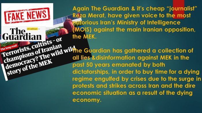 Terribly biased article on the Guardian against the MEK