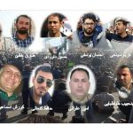 Some of the steelworkers who were arrested by the Iranian regime repressive forces in an over night raid to their houses.