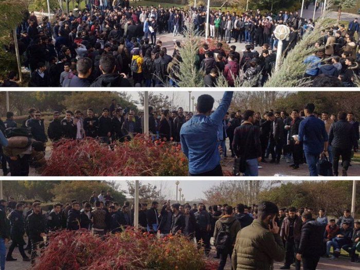 Student's day protests in various universities in Iran
