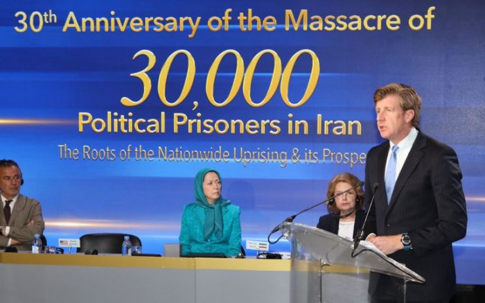 Former US Lawmaker, Patrick Kennedy speaking at a MEK rally-August 2018