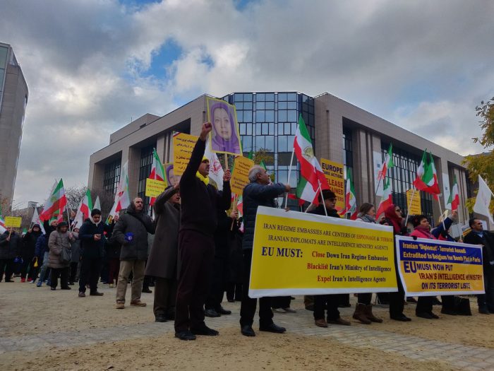 MEK supporters rally to demand EU blacklist MOIS