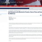 Statement by the U.S. state department on upcoming Warsaw Conference