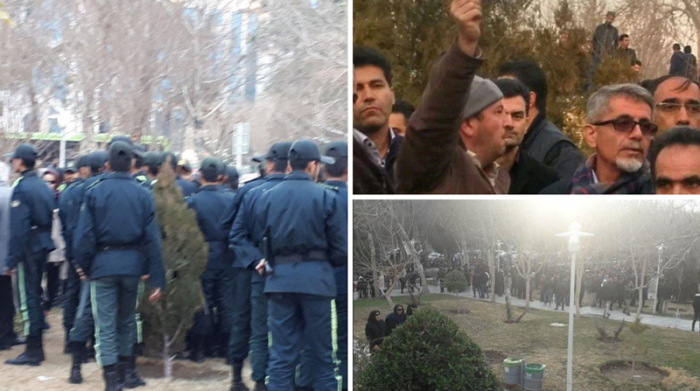 Farmers and teachers protest in Isfahan