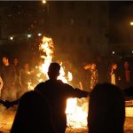 Fire festival in Iran
