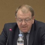 Struan Stevenson speaking at the Geneva conference on the situation of human rights in Iran