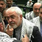 Javad Zarif during a quarrel in regime Majlis
