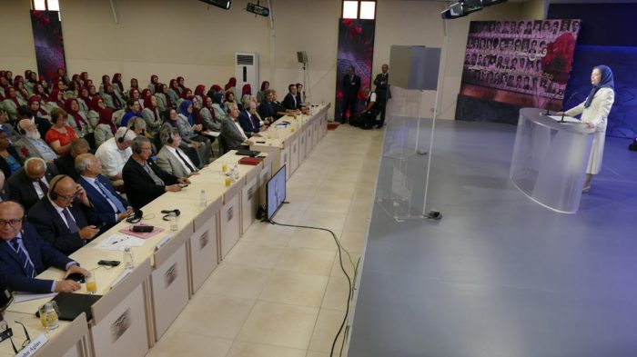 Maryam Rajavi addressing the conference 1988 Massacre in Iran, Perpetrators must be TRIED 