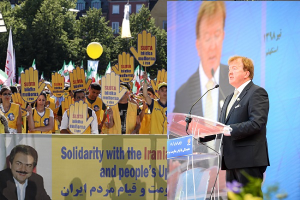 Former MP from Ireland, speaking at MEK's Free Iran rally in Stockholm