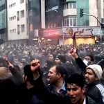protesting against Iranian regime