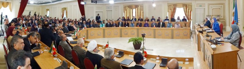Maryam Rajavi, chairs an internal session of NCRI's members in Paris