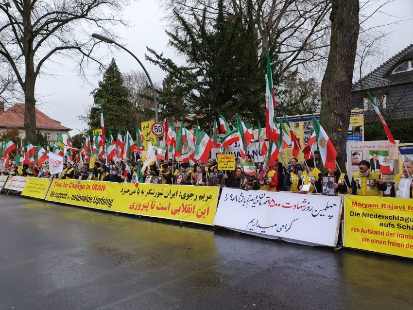 MEK fans rally in solidarity with Iran Protests-Berlin, November 26, 2019