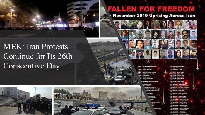 Day 26 of the Iran Protests for Regime Change
