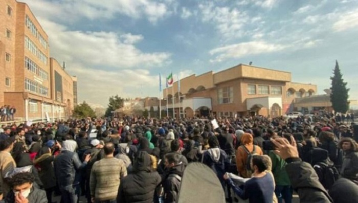 Iranians protest against the ruling regime
