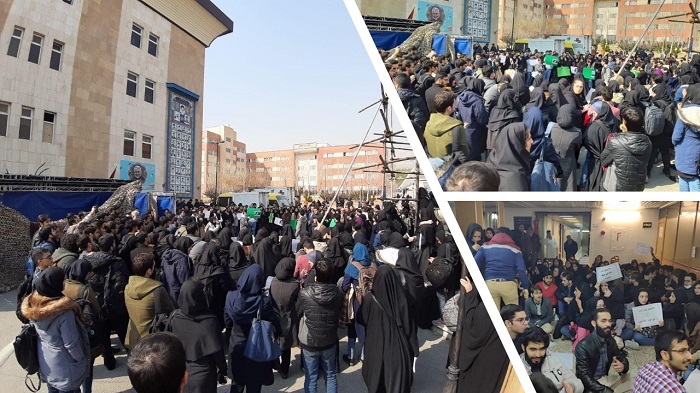 Students protest in Iran