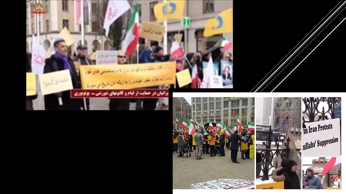 Iranian diaspora protest in favor of resistance
