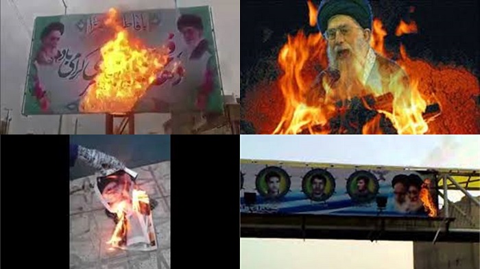 Khamenei in fire