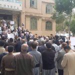 Teachers in Saqqez, Kurdistan province, western Iran, protesting poor work and living conditions – May 1, 2022