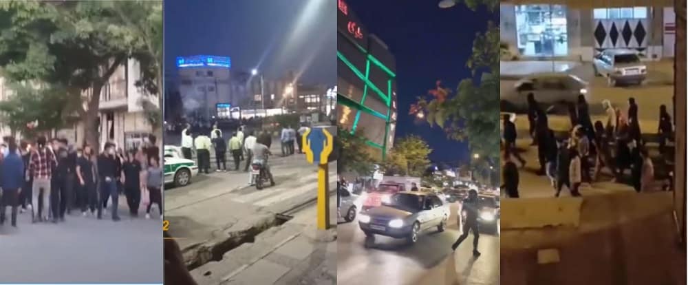 "Death to Khamenei, Raisi," and "Death to the principle of Velayat-e-Faqih (one-man dictatorship)" were chanted by outraged protesters, who clashed with repressive regime forces in many cities.