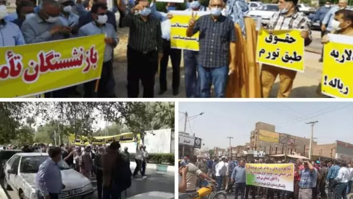 The retirees and Social Security Organization pensioners have previously held weekly rallies, but this is the first time they have gathered for several days in a row. Despite the regime's heavy security measures, the protests continue.
