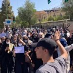 Locals took to the streets in Shahrekord of Chaharmahal & Bakhtiari province to protest severe water shortages – August 16, 2022 (Image via social media)