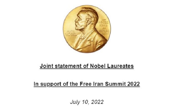 The following is taken from the joint statement of Nobel Laureates in favor of the Free Iran Summit 2022, which was released on July 10: “We, the undersigned Nobel laureates, express our deep concern over the appalling and deteriorating state of human rights in Iran.