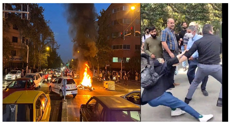 Many individuals, including young people, are destroying the propaganda and other symbols of the regime that have been placed throughout the cities of Iran after learning from the Resistance Units.