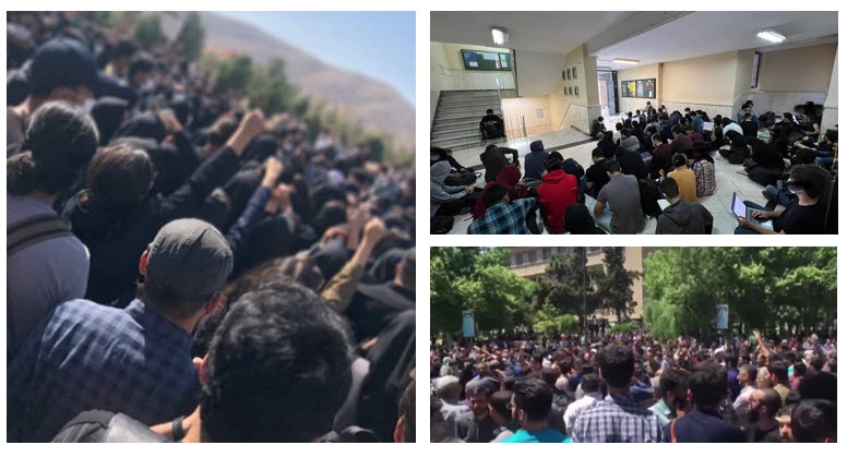 Students demonstrated at several universities, including Tehran's Pars Higher Education Institute of Art and Architecture, Tehran's University of Science and Culture