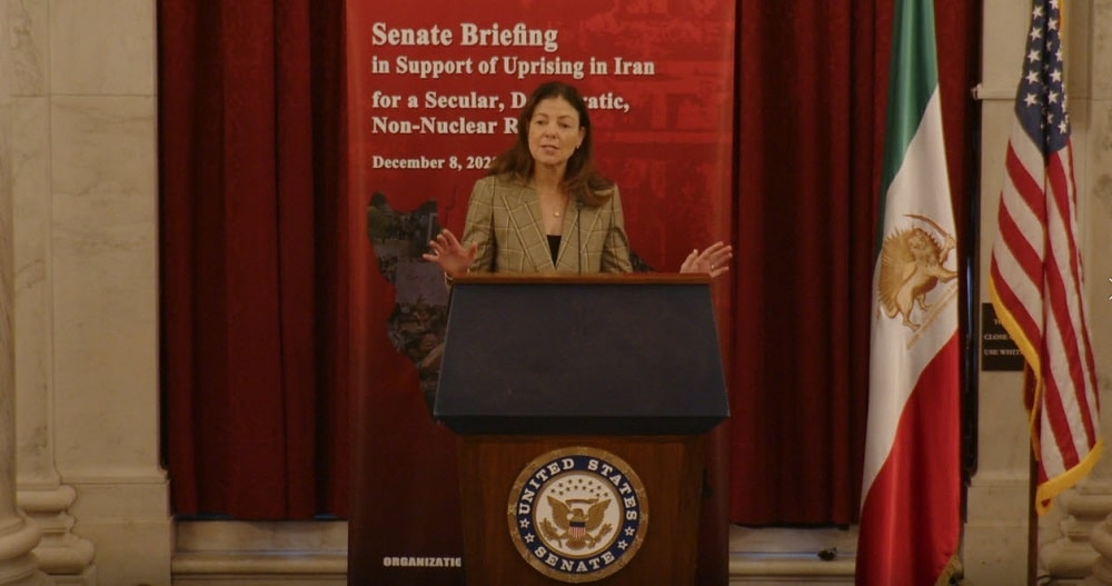 Kelly Ayotte, a former senator from New Hampshire and a Republican, was one of the speakers at the event: