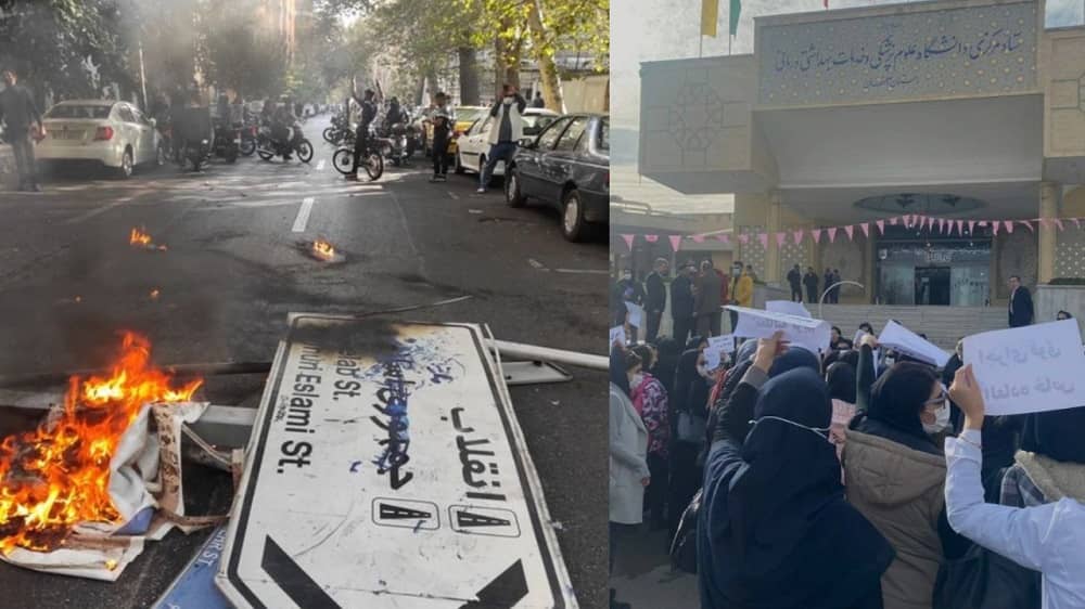 Tehran and other cities were the scenes of jubilation following the regime’s World Cup defeat; nationwide strikes continued on Wednesday