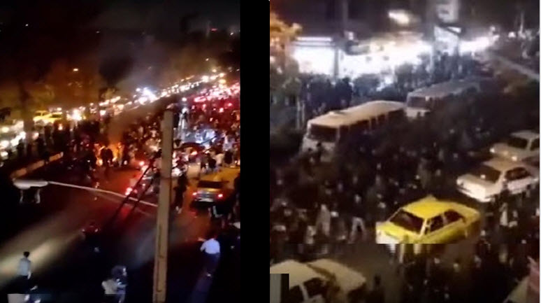 On Sunday evening, Tehran residents in South Shahin, Darband, Sattar Khan, Darvazeh Dowlat metro, and some other areas held nightly protests and chanted, “Death to Khamenei,” “Death to the Dictator” and “Death to IRGC.”