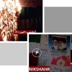 Torching 44 regime symbols and propaganda banners, large pictures of Khomeini, Khamenei, and Soleimani in Tehran and 26 other cities.