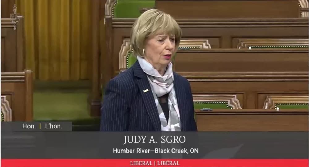 On March 28, 2023, at the House of Commons of Canada, the Canadian MP, Honorable Judy Sgro, expressed her unwavering support for the Iranian people's quest for freedom and democracy.
