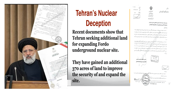 On May 29, the dissident group exposed a "top secret" letter issued by the legal deputy of President Ebrahim Raisi, addressed to the Vice President of Development of Management and Resources of the Atomic Energy Organization.