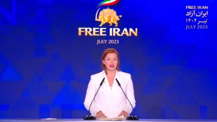 She professed, "I believe very strongly that there should be accountability for the crimes being carried out by the Iranian regime."