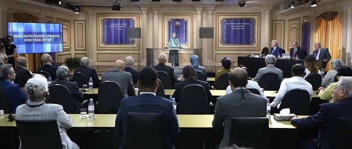 In a marked display of international solidarity, a plethora of prominent figures convened at the conference titled "Iran Nationwide Uprising, One Year After" on Thursday, September 7, 2023.