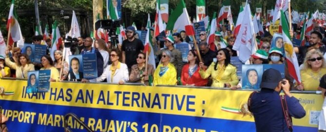 As Iranian President Ebrahim Raisi prepared to address the United Nations General Assembly on September 19, thousands of Iranians and supporters of the People's Mojahedin Organization of Iran (PMOI) gathered outside the UN headquarters in New York to protest his presence.