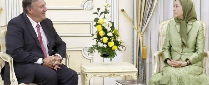 In diplomatic meeting, Mike Pompeo, former U.S. Secretary of State, convened with Mrs. Maryam Rajavi, the president of the National Council of Resistance of Iran (NCRI) in France.