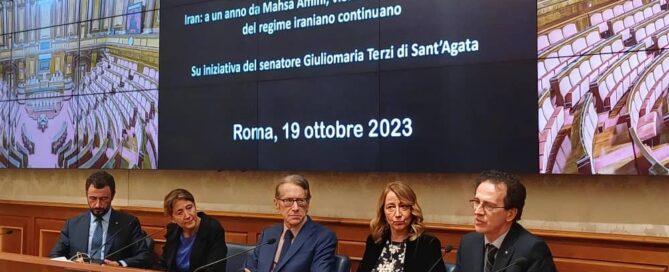 On October 19, the Italian Senate hosted a seminal conference titled, “Iran: One Year after the Violent Uprising and the Regime’s Continued Dissemination of False Information”.