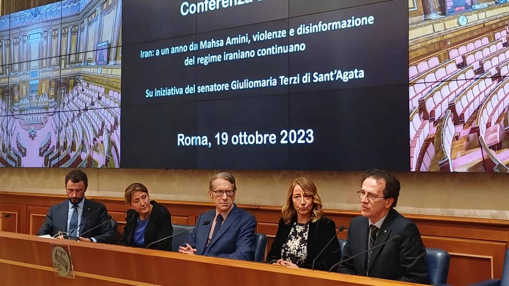On October 19, the Italian Senate hosted a seminal conference titled, “Iran: One Year after the Violent Uprising and the Regime’s Continued Dissemination of False Information”.