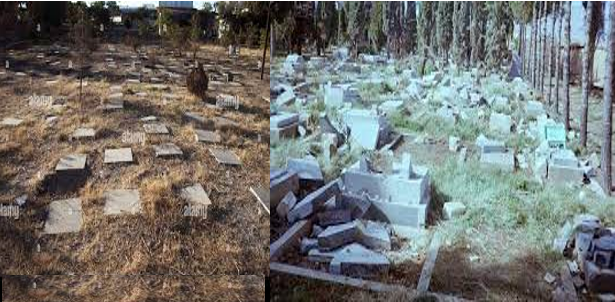 over 75 graves from Wadi Rahmat Cemetery in Tabriz, containing victims from the 1988 massacres, were decimated.