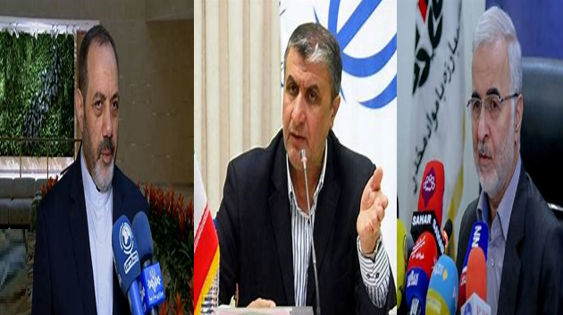 Eskandar Momeni, Minister of Interior,Aziz Nasirzadeh, Minister of Defense,Mohammad EslamiHead of the Atomic Energy Organization.