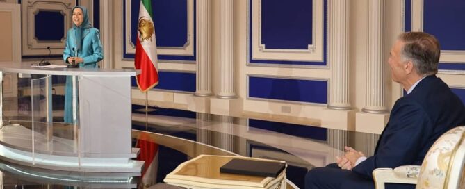 NCRI President-elect Maryam Rajavi addresses a meeting attended by former US Secretary of State Mike Pompeo, January 9, 2025